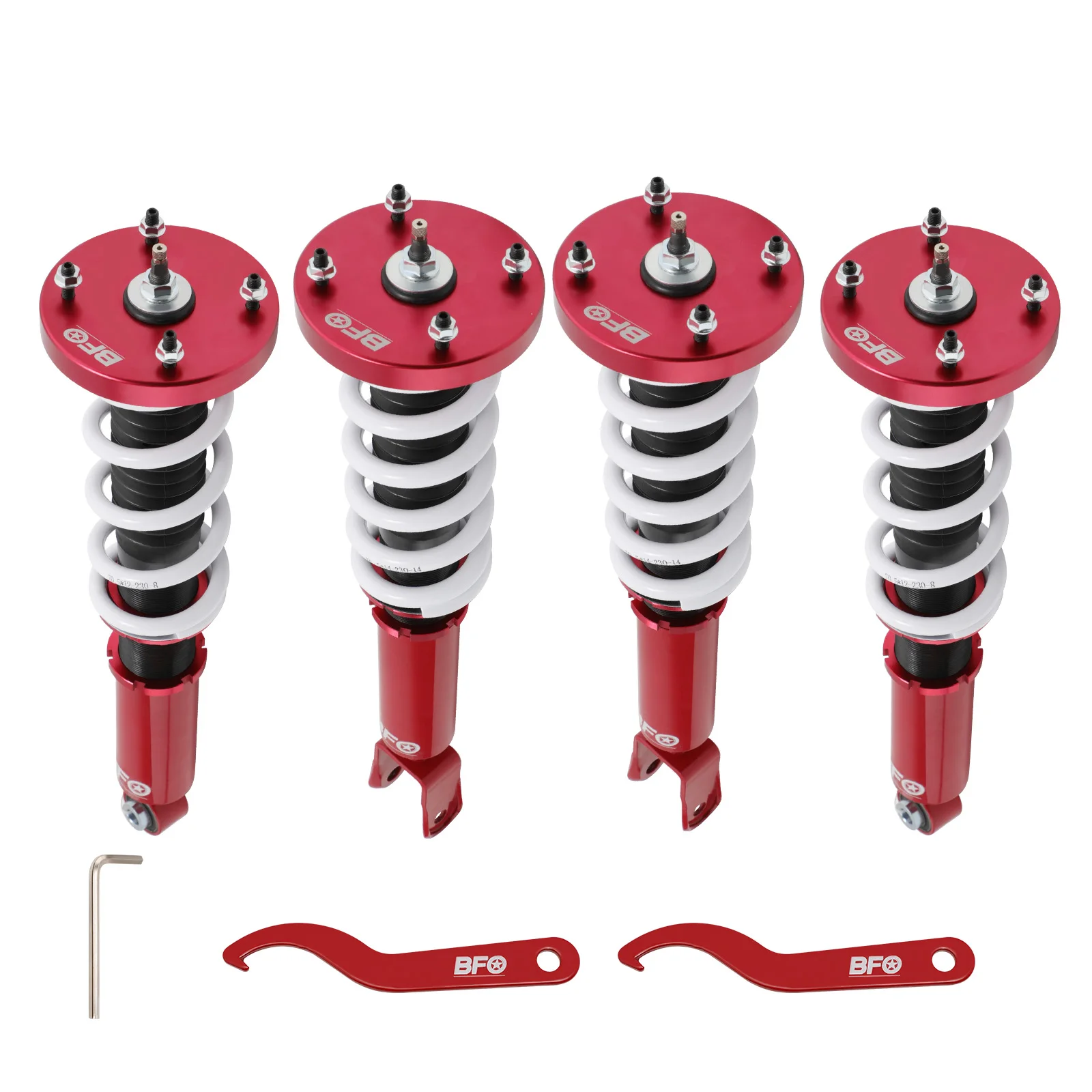 4x Air Suspension to Coil Spring Conversion Kit For Jaguar XJ8 XJR 03-09 Struts