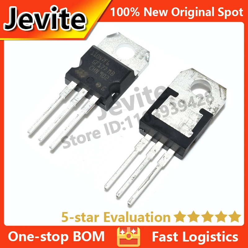 Jevite 100% New Original electronics Controller 10-50 units/lote 110N7F6 STP110N7F6 TO-220 68V 110A MOSFET transistor