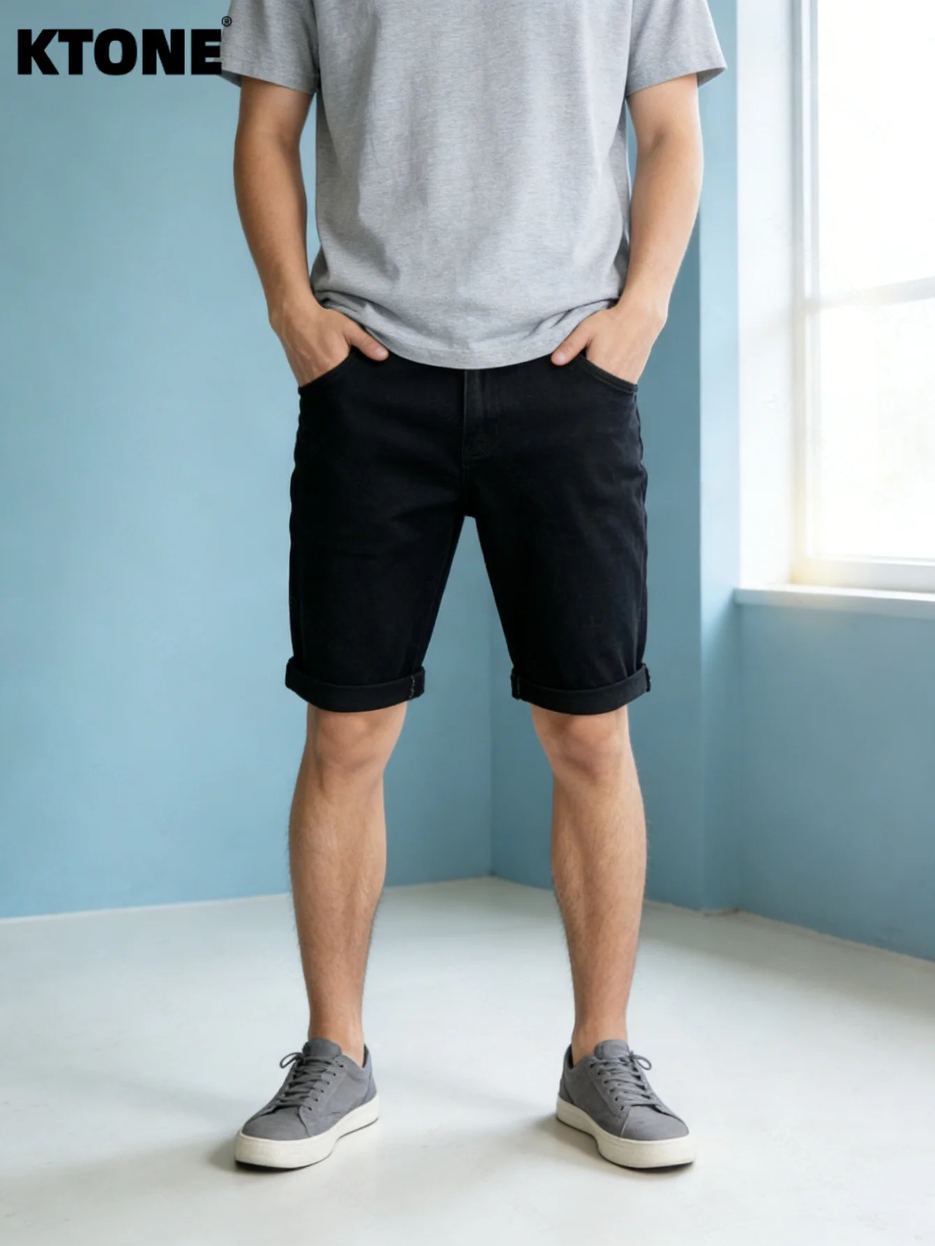 

Casual Black Slim Denim Shorts Light Retro For Dating Y2K Original Drip No accessories or belts included