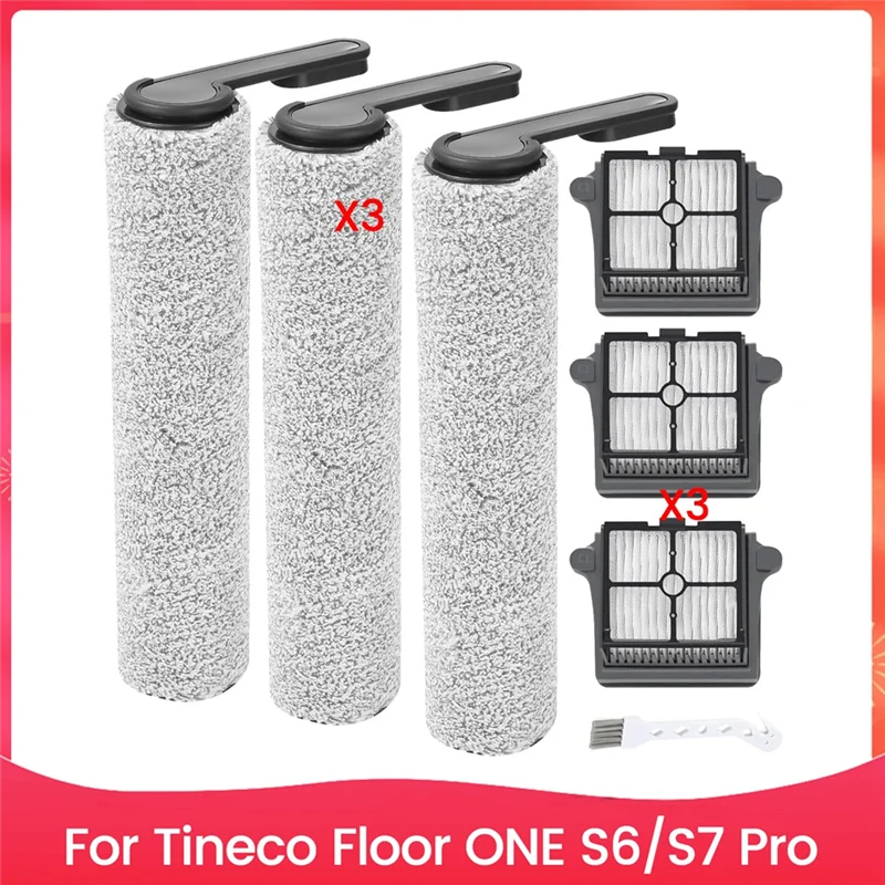 A76G-HEPA filtros & peças de reposição kit rolos escova para tineco piso um s6/s7 pro peças aspirador pó seco molhado