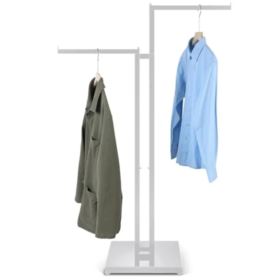 

2 Way Clothing Rack with 16 Straight Arms Adjustable From 48 to 72 Heavy Duty Clothing Display Stand for Boutique Shops Large R