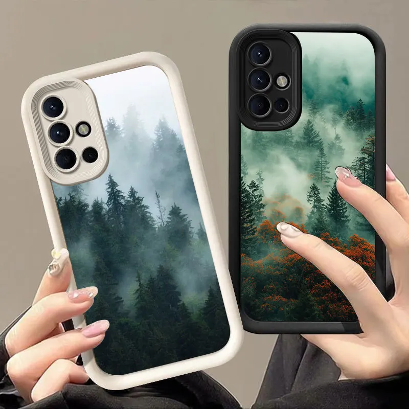 Mountain Misty Forest Phone Case For Samsung A13 A33 A34 A35 A52S A53 A54 A73 5G A12 A14 A15 A22 A23 A24 A25 A31 A32 A51 A71