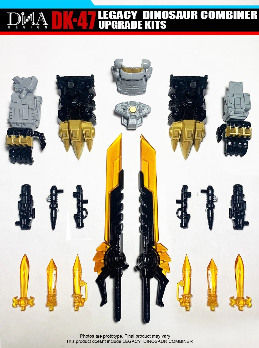 Комплект для модернизации DNA DK-47 DK47 для LEGACY Core-class Volcanicus DINOSAUR COMBINER, аксессуары из ABS-пластика