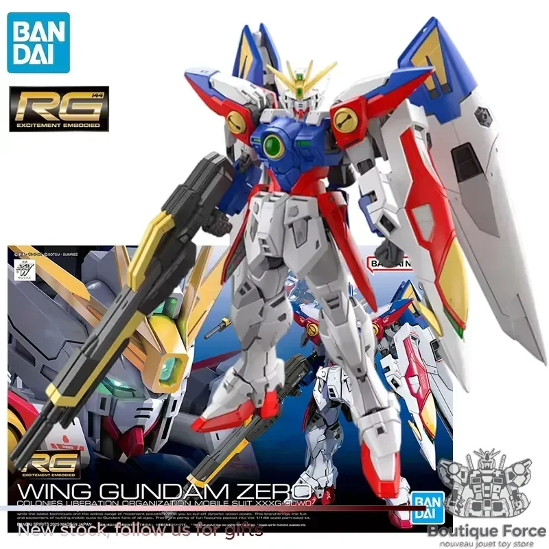 

BANDAI Gundam Wing RG 1/144 Wing Gundam Zero Action Figure Model Kit Anime Toy Collectible Official Licensed Assembly