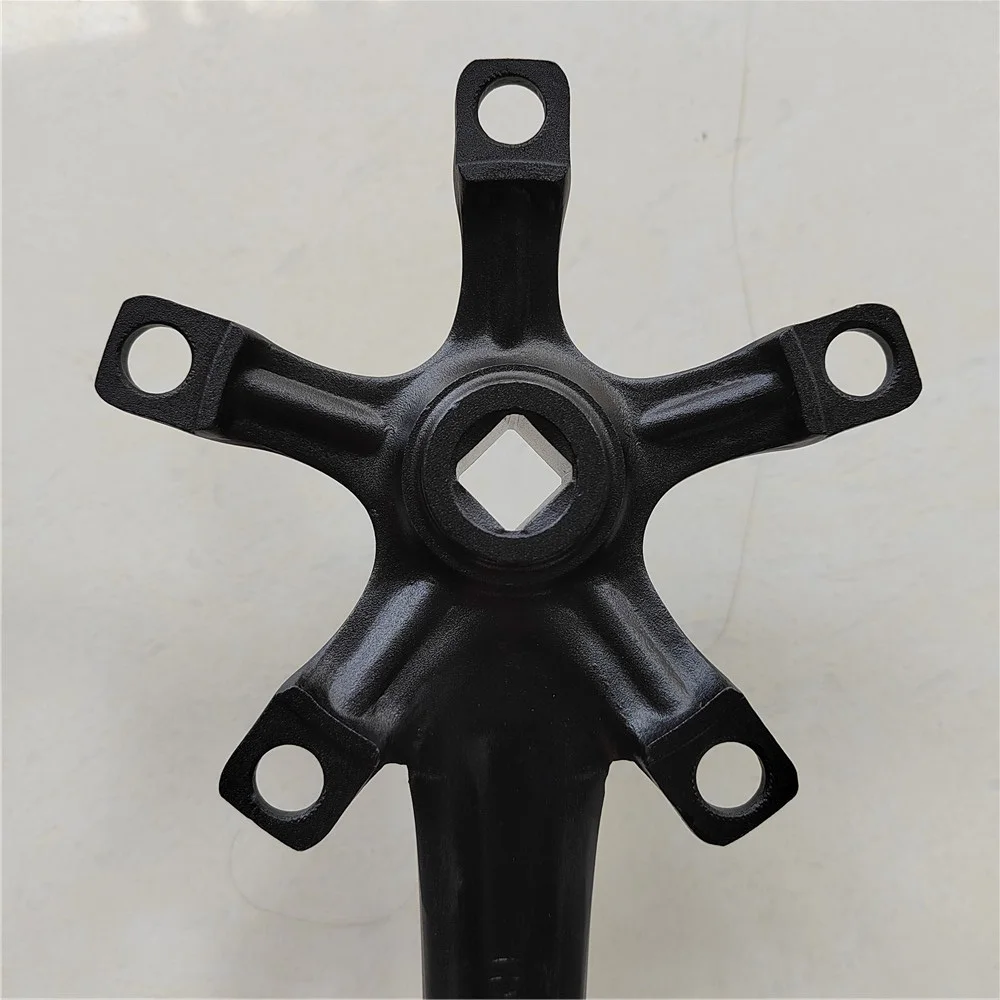 Square Hole Road Bicycle Crank Folding Bike Parts MTB Crankset Black 5 Blots 170mm 165mm 110BCD