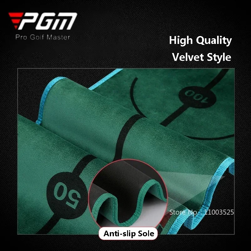 PGM Display Trajectory Golf Putting Trainer Ball Auto Return Fairway Putting Practice Mat Wood Velvet Mini Golf Green Trainer