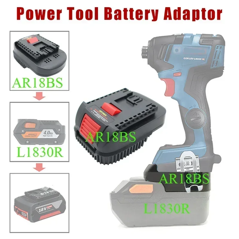Imagem -03 - Conversor Adaptador para Aeg Ridgiid Bateria de Lítio Makita Bosch Milwaukee Lithium Tool Ar18mt Ar18bs Ar18ml 18v
