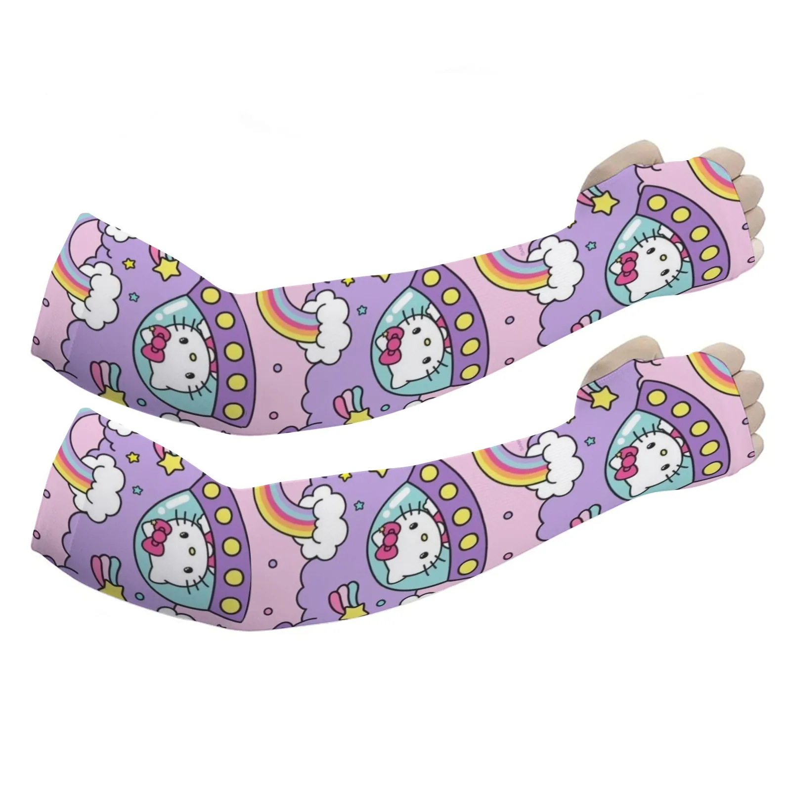 Fundas de hielo de dibujos animados de Hello Kitty Sanrio, adorable y personalizable, protección solar, transpirable y de secado rápido para diversión al aire libre encantadora