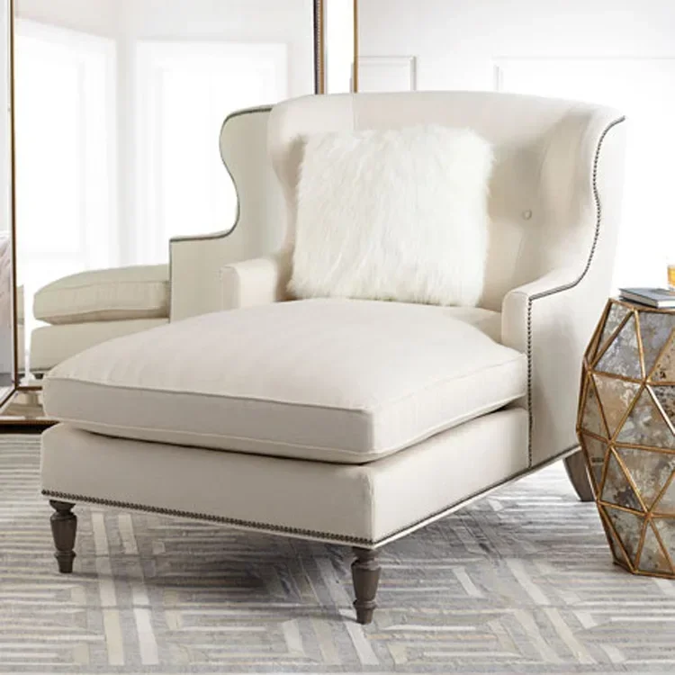 أريكة محظية من القماش الأمريكي، أريكة بسيطة لغرفة المعيشة، سرير الأميرة، غرفة النوم، كرسي الترفيه #1