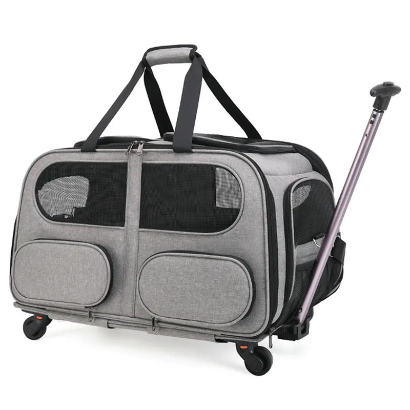

Cross-border cat bag going out trolley case dog going out messenger portable large capacity trolley four seasons pet bag