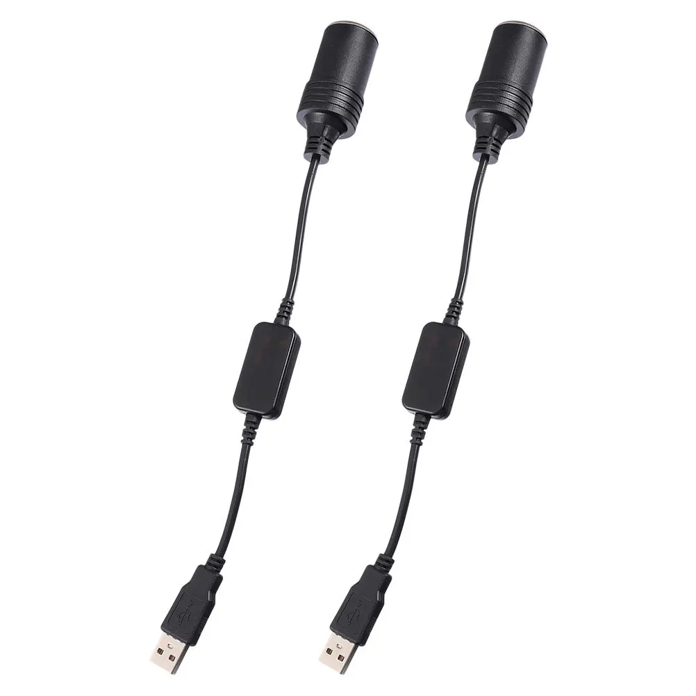 

2Pcs USB to Car Lighter Adapters Plug and Play Compact Design for Dash Cams and Automotive Gadgets USB to Cigarette Lighter