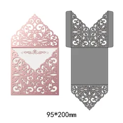 Molde de corte de metal com borda de renda de flor para fazer scrapbooking, álbum diy, cartões de gravação de papel, artesanato decorativo, molde de faca