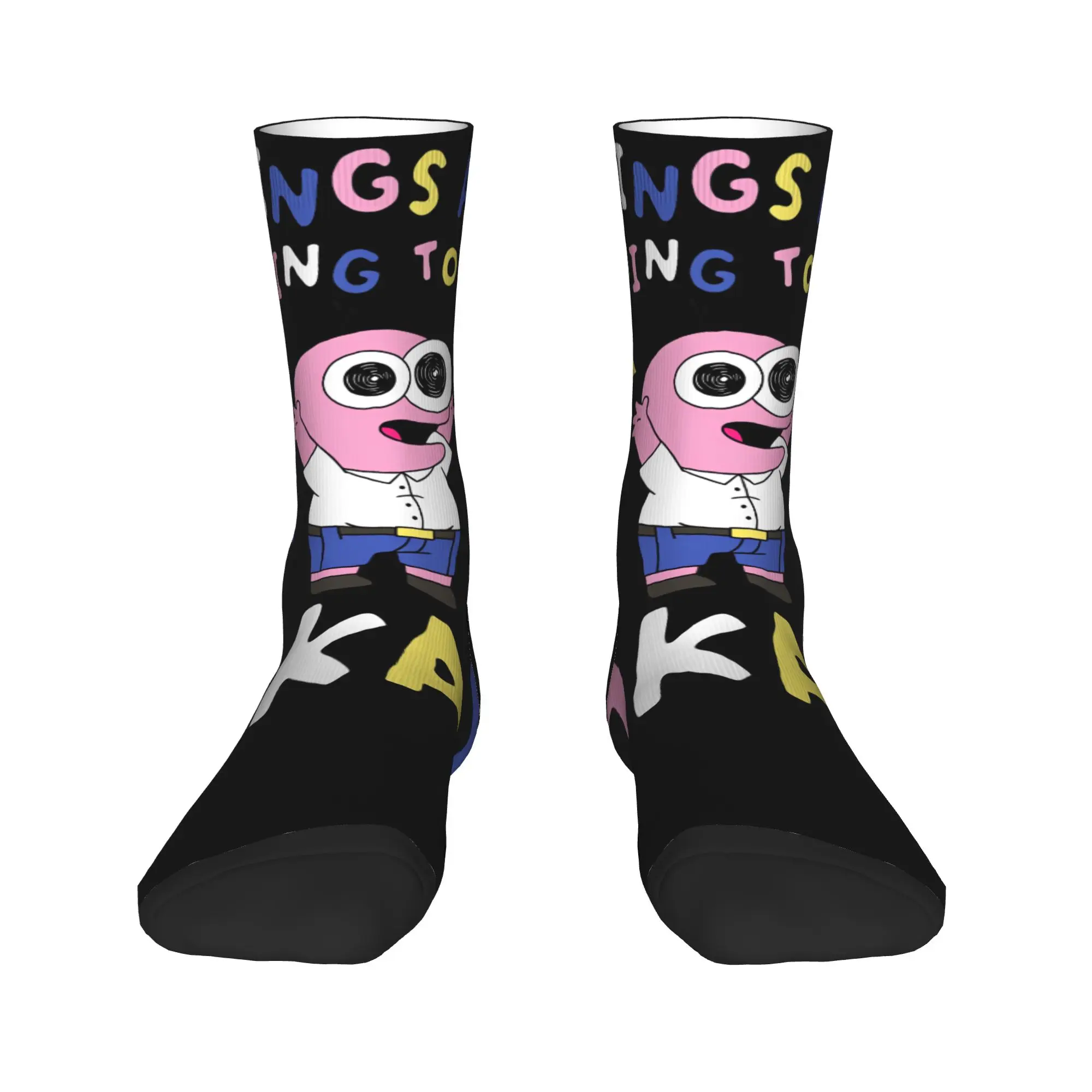 ถุงเท้าลายเพื่อนซิมป์ ถุงเท้าตลก ถุงเท้าผู้ชายคุณภาพสูง ถุงเท้าวิ่งฤดูหนาว ลายพิมพ์กันลื่น ของขวัญ