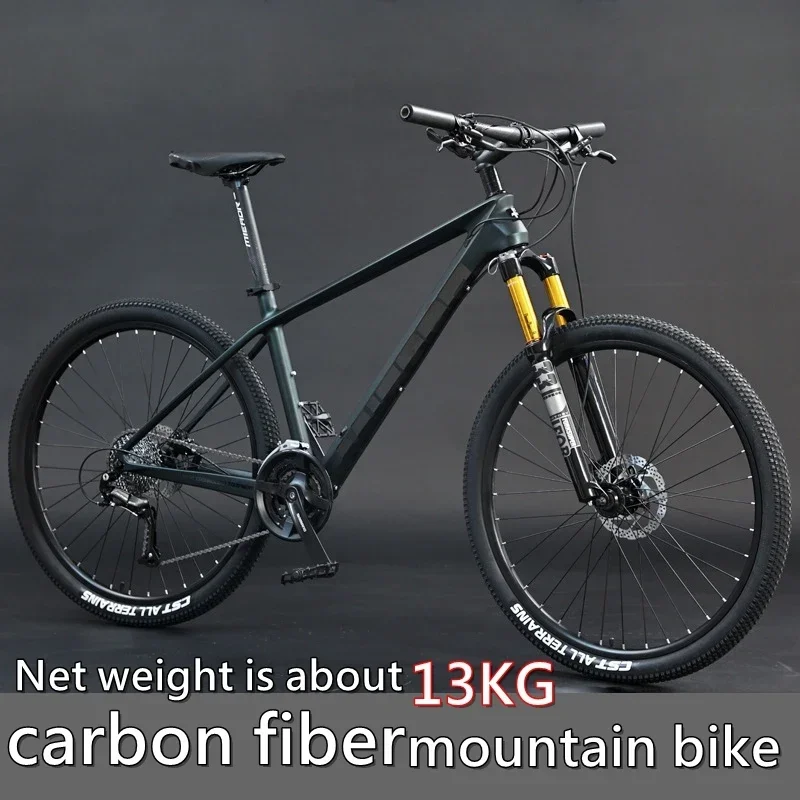 

27.5 inch MTB Full Suspension carbon fiber Mountain Bike oil brake 27 speed Road Racing bicicleta ultra-light gravel Bicycle