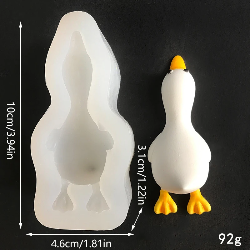 3D Cute Duck Form Silicone Mold DIY Scented Candle Plaster Soap Resin Mould Handmade Baking Chocolate Cake Molds Home Decor Gift