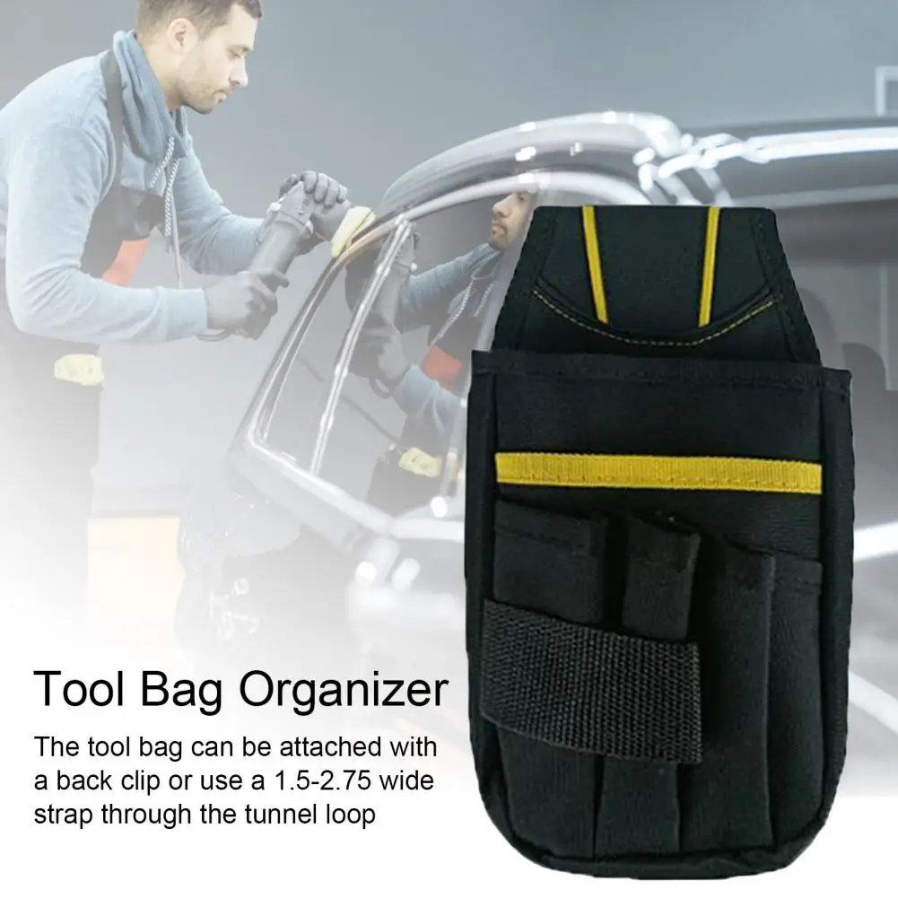 Electric Tool Bag Waterproof Electrician Tool Pouch with Metal Belt Clip Capacity Organizer for Small Tools Tool Bag