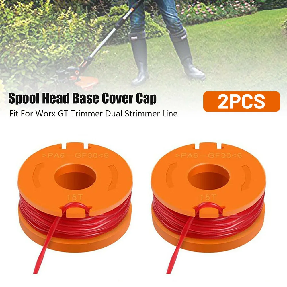 2pcs For WORX WG150E WG151E WG154E WG155E WG157E WG160E WG163E WG165E Replacement WA0004 Spool And Line For Grass Trimmer