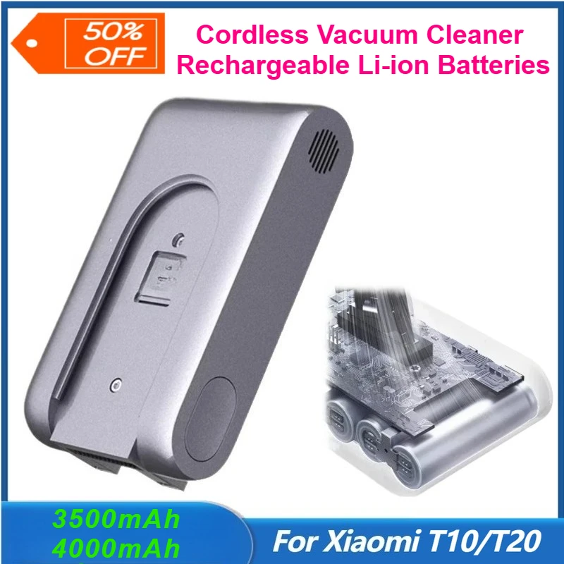 

25.2V 3500Ah/4000Ah for Xiaomi Mijia Dreame T10 T20 Handheld Wireless Cordless Vacuum Cleaner Rechargeable Li-ion Batteries
