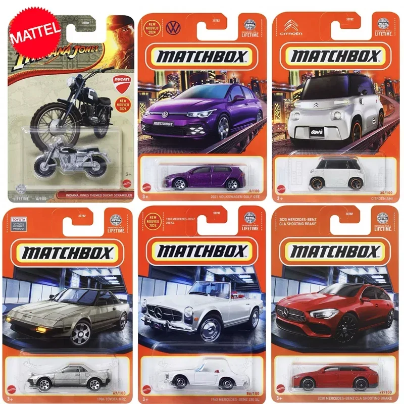 Original Mattel Matchbox Car 1/64 Diecast Boys Toys Indiana Jones Ducati Volkswagen Golf Nissan Hardbody Toyota MR2 Hilux Pickup