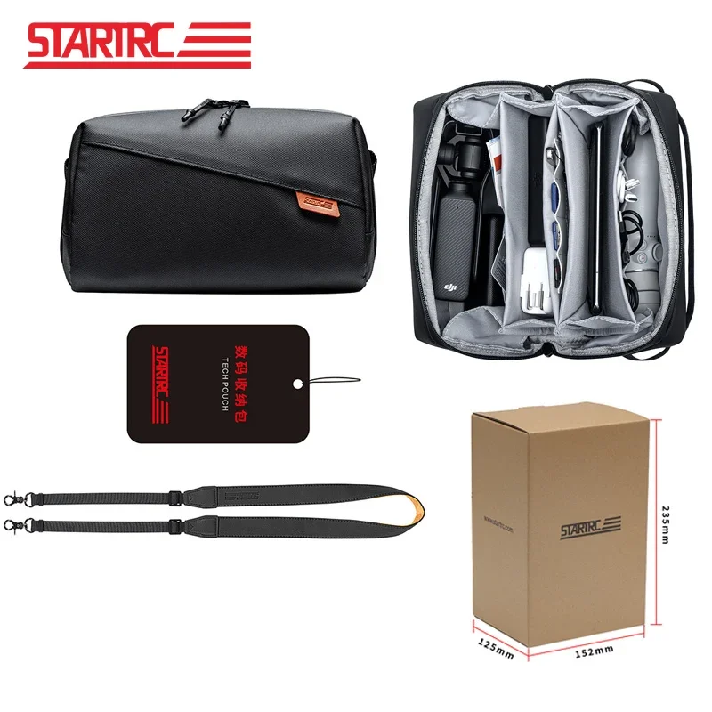 STARTRC Digital Storage Bag for DJI OM6/Pocket 3 2/Insta360 X4/GO3/ACE PRO 2/Gopro 13 Camera Accessories Travel Storage Bag Case