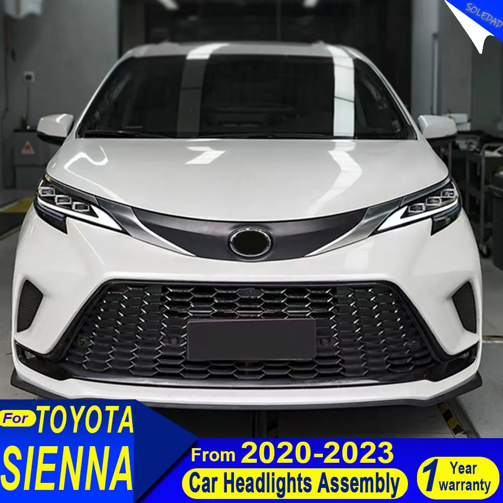 Car Lights headlights For Toyota Sienna 2020-2023 LED Headlight Newest Design DRL Projector Lens Signal Lamp Tool Accessories
