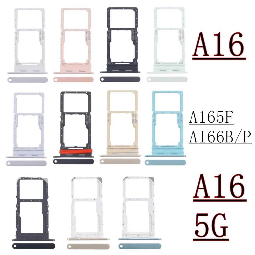 Dual Single Chip SIM Kartenfach für Samsung Galaxy A16 5G A166B A166P A165F Telefon SIM1 + SIM2 Kartenfach Teil