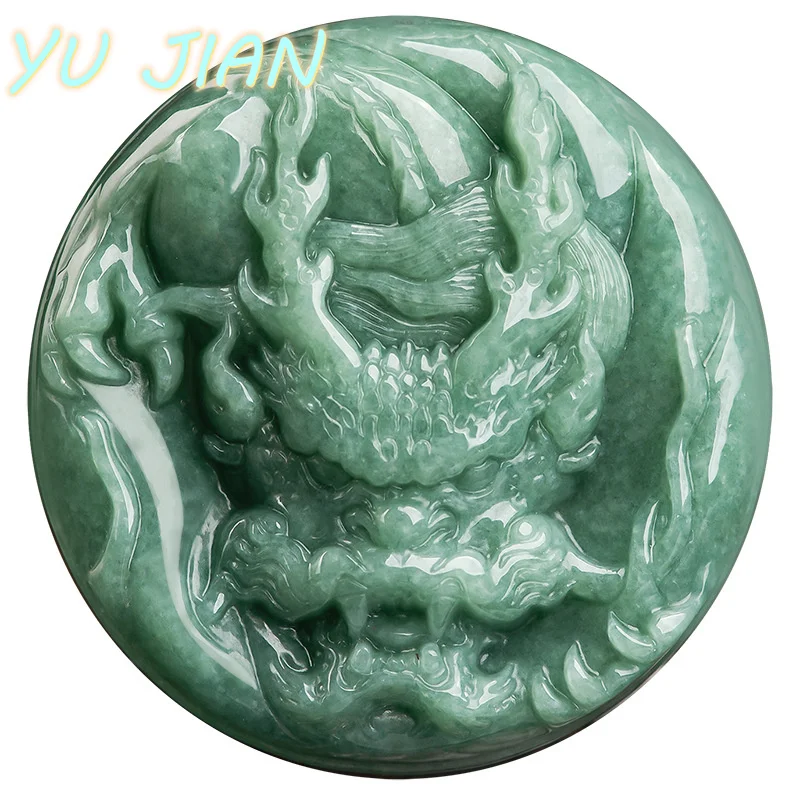 

Новый натуральный жадеит властный кулон «Король дракона» ювелирные изделия ручной работы модное ожерелье изысканные аксессуары ювелирные изделия