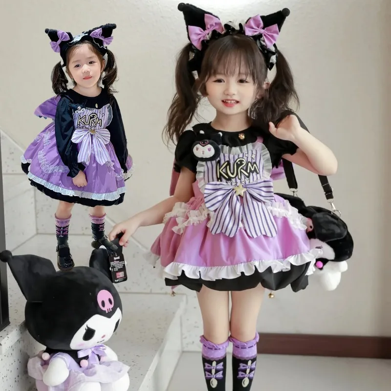 

Kawaii Sanrio Kuromi Kids Dress Cute Cartoon Anime Princess Dress Summer Outdoor Girls Party Halter Dress Kids Birthday Gift