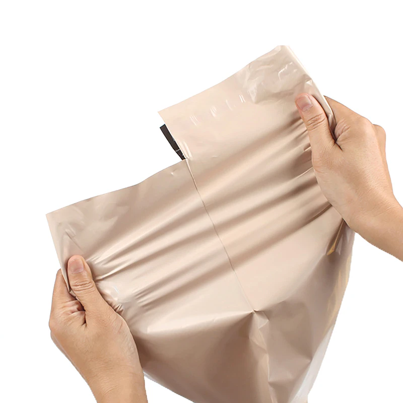 100 Pcs Apricot Degradable Mailer Bag Package Envelope Self Adhesive Courier Packaging Bag Parcel Storage Organizer