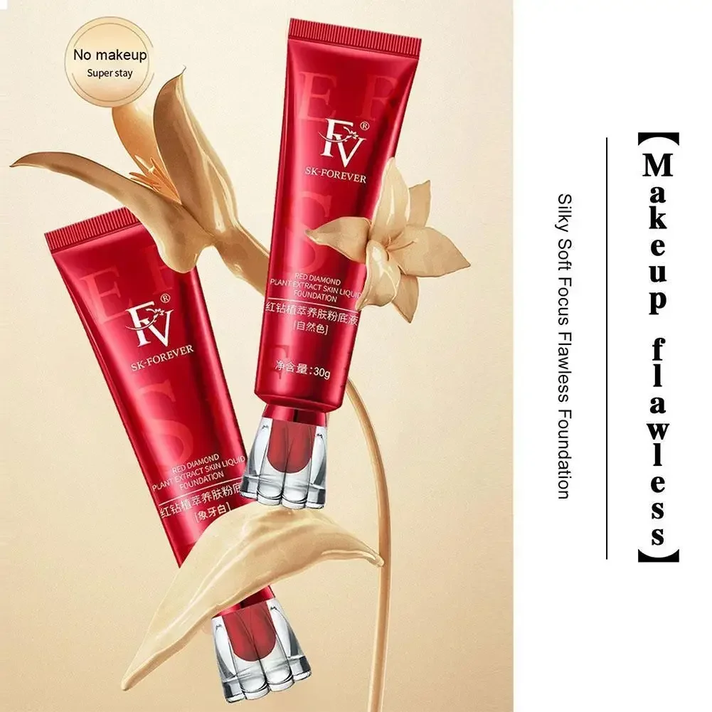 Red FV Concealer Cream Foundation Original Maquillaj Red Ginseng Herbal Skin Care Face Base Makeup Liquid Blemish Cover