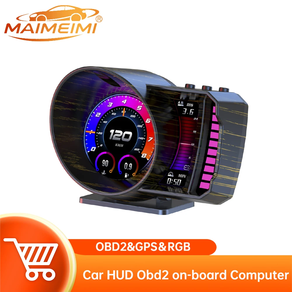 2026 Newest OBD+GPS Dual-Mode Car HUD Head-Up Display Electronic Dog Car Smart Gauge Navigation Gesture Recognition Contro HUD