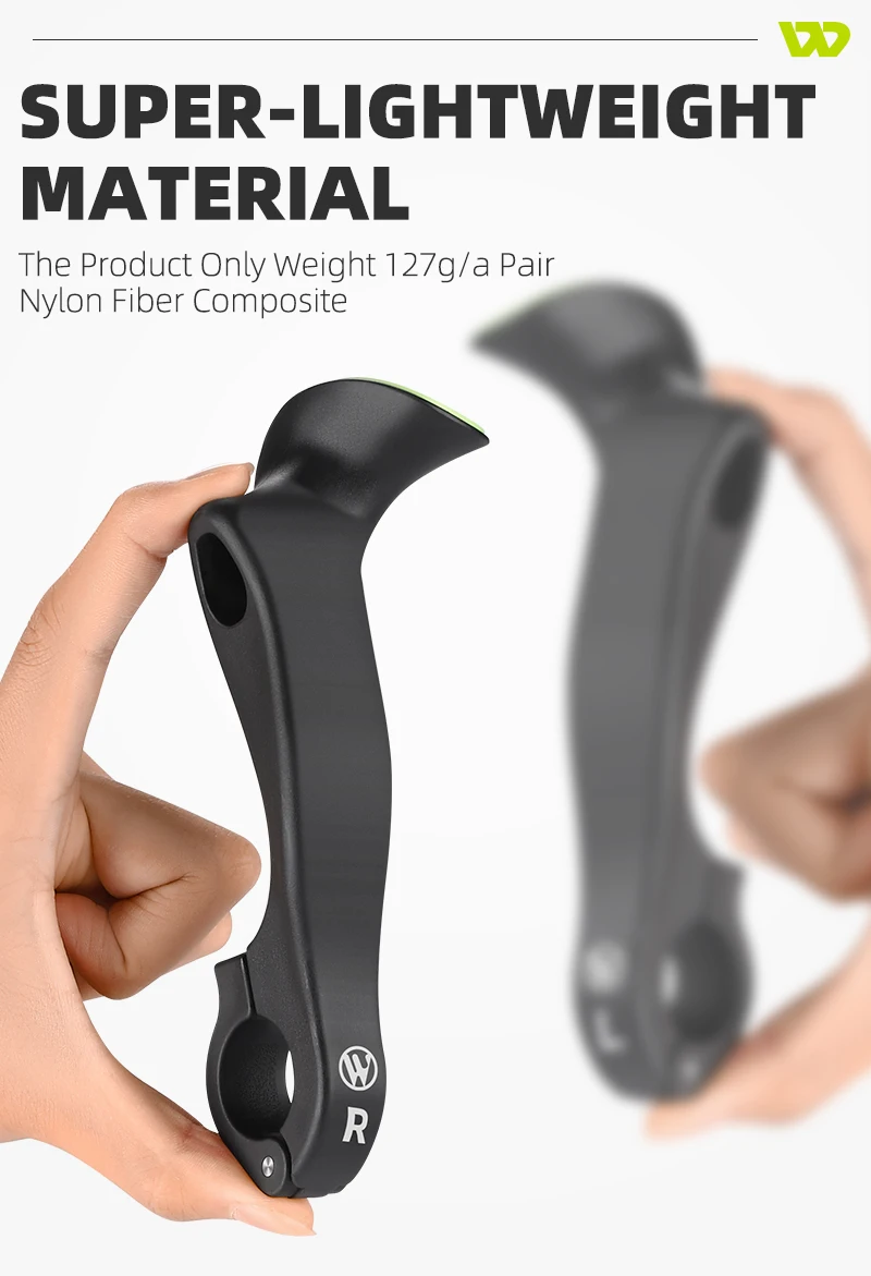 WEST BIKING MTB Fahrradlenkerenden Ergonomische Mountainbike-Innenlenkerenden 22,2 mm Nylon Reflektierende Lenkerenden Fahrradzubehör – Detail 7