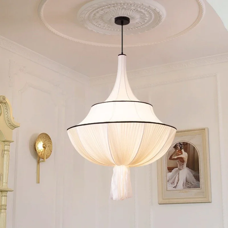 

Retro Home Decor Pendant Lamp Modern Japanese Fabric Art Led Lights Living Room Dining Table Bedroom Lustre Salon Pendant Lamp