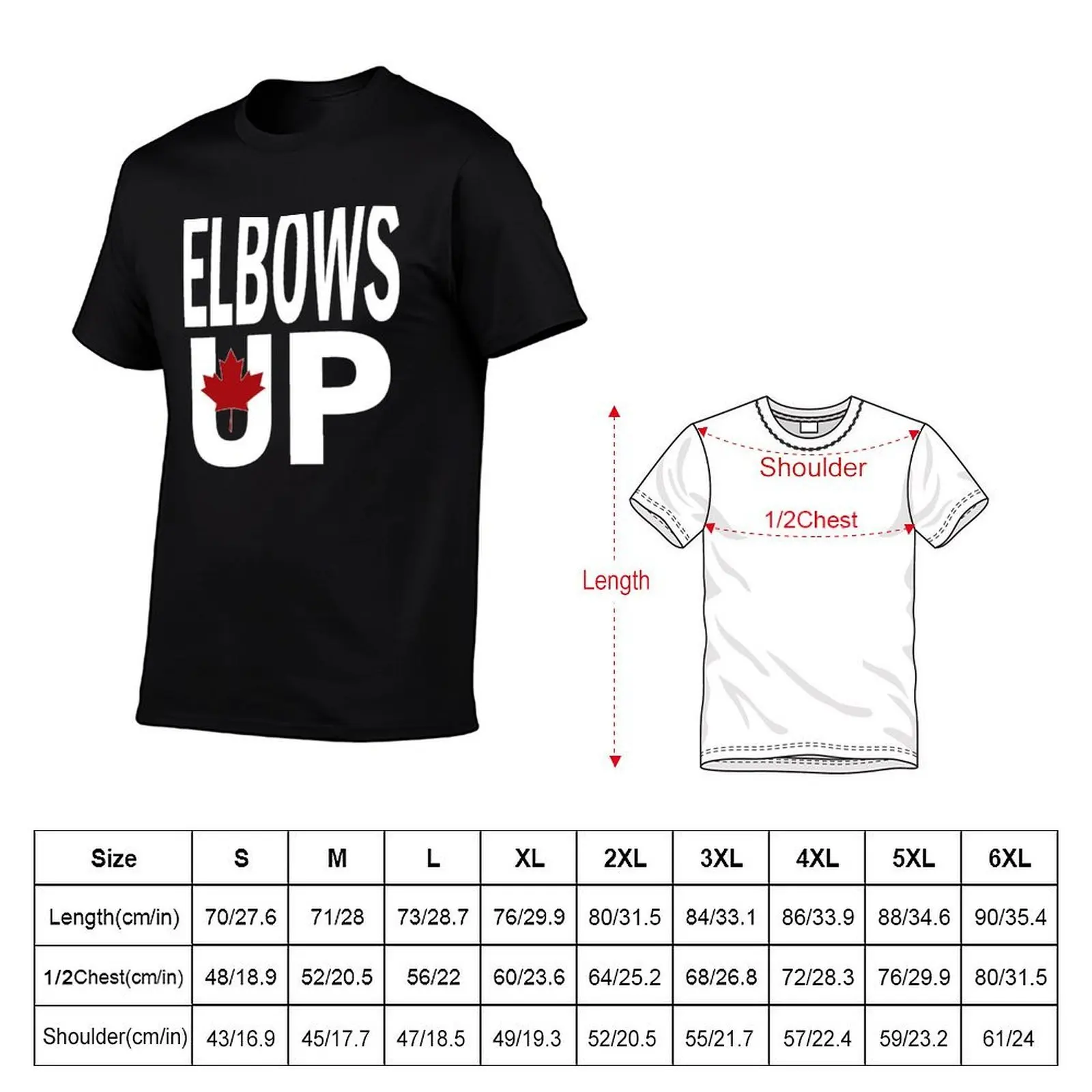 Canadian Elbows Up T-Shirt Work Duty Casual T-Shirt
