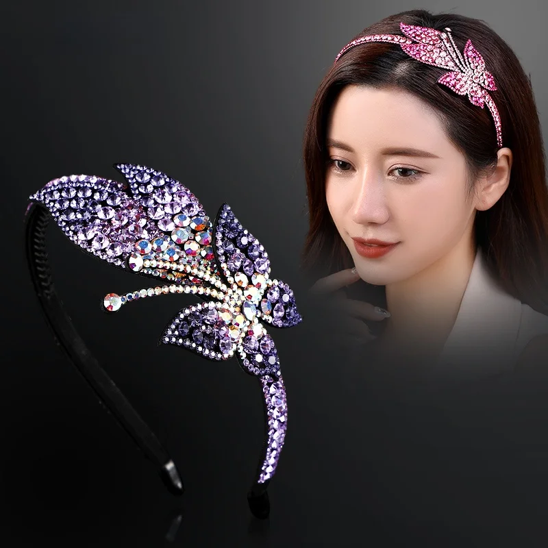 wide-crystal-hairband-women's-diamond-headband-hair-clip-adult-pr-card-hair-accories-suitable-for-outdoor-use