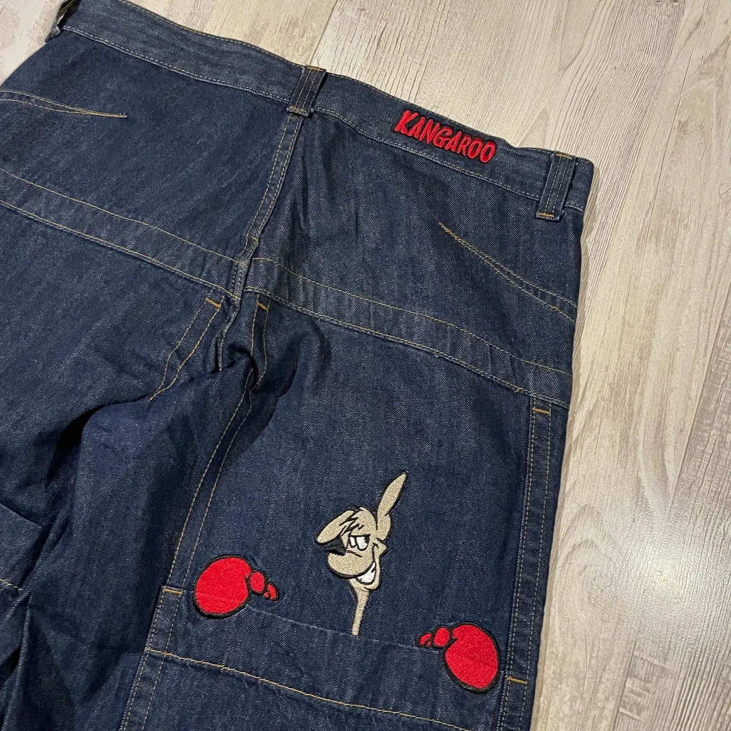 JNCO-Y2K Baggy Jeans Masculina e Feminina, Vintage, Bordada, Hip Hop, Alta Qualidade, Goth, Streetwear, Casual, Perna Larga, Harajuku