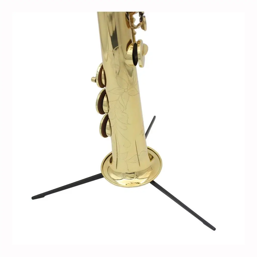 Soprano Saxophone Sax Stand Space Saving Foldable Tripod Bracket Sax Accessories for Wind Instrument Support