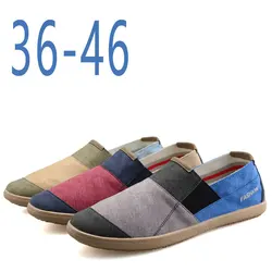 Zapatos informales transpirables para hombre, zapatillas de lona anchas sin cordones, alpargatas de lino a la moda, mocasines nuevos de verano