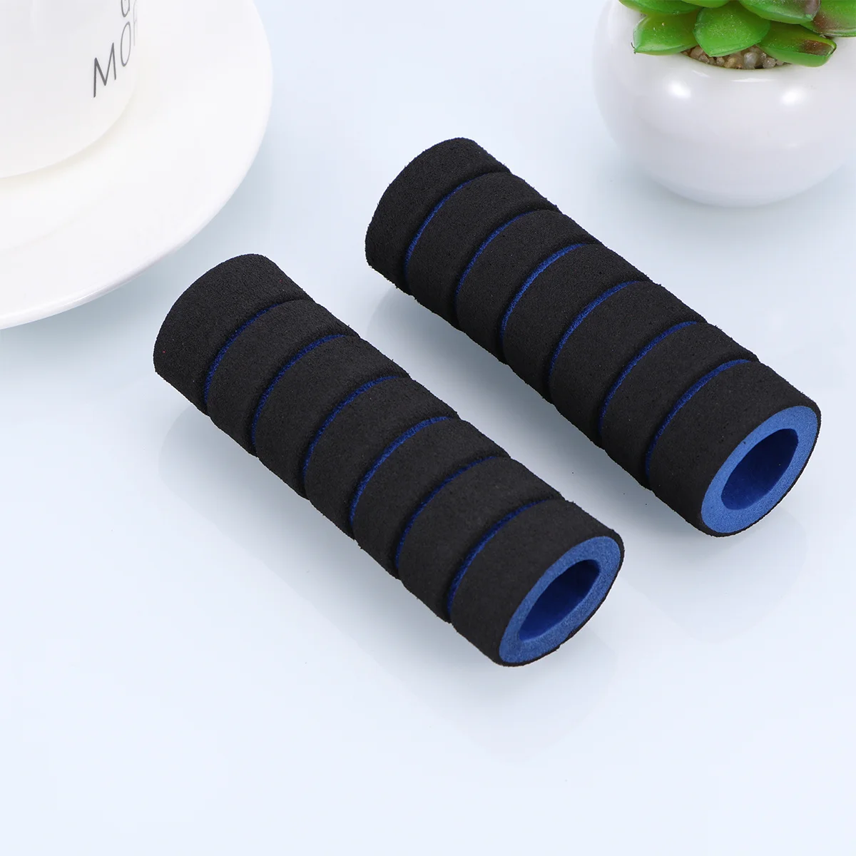 2pcs Bicycle Handle Bar Grips Sponge Non-Slip For Mountain Bike Electric Folding Cruiser Dirt Jumper Wheelchair Commuter Bikes