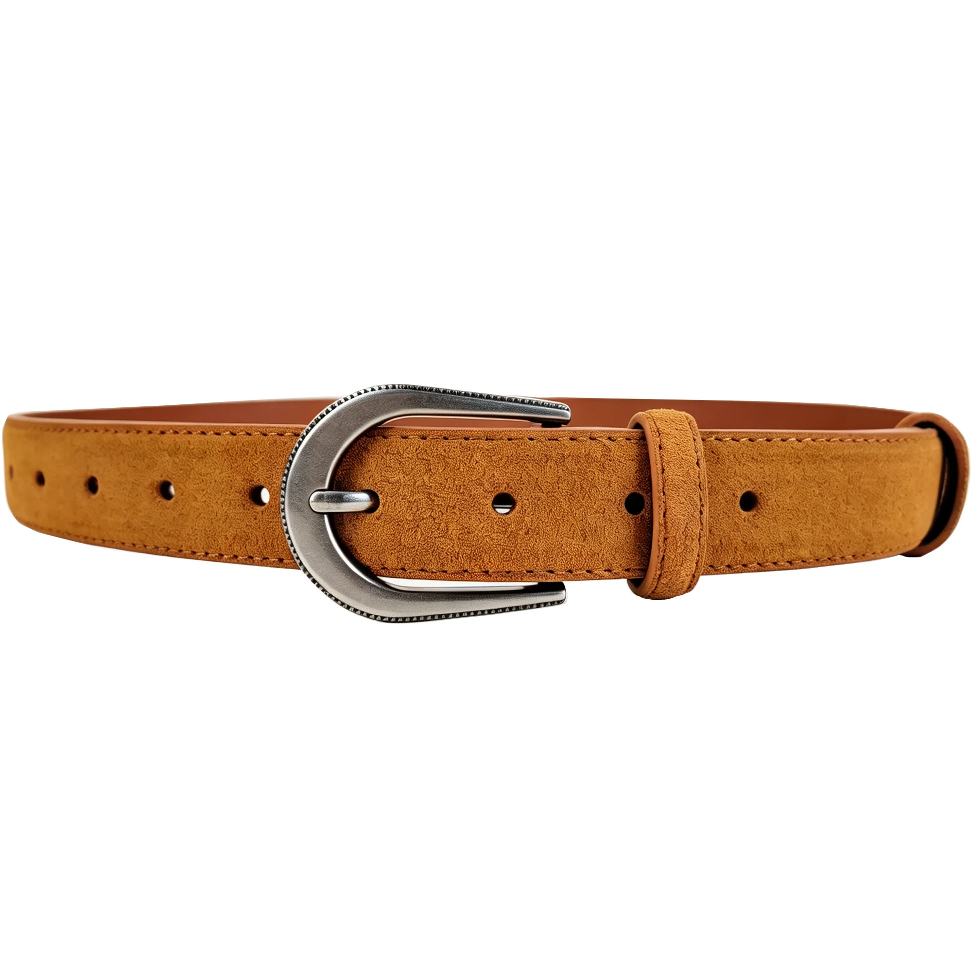 Women's Genuine Leather Belt, Suede Matte Finish, American Minimalist Casual Waist Belt,New Fall & Winter Arrival,Mathes Swears