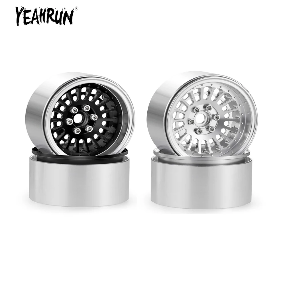 

YEAHRUN 4Pcs Aluminum 64.5mm 2.2" Extended Beadlock Wheel Rim for Axial SCX10 1/10 RC Crawler Car Upgrade Accessories