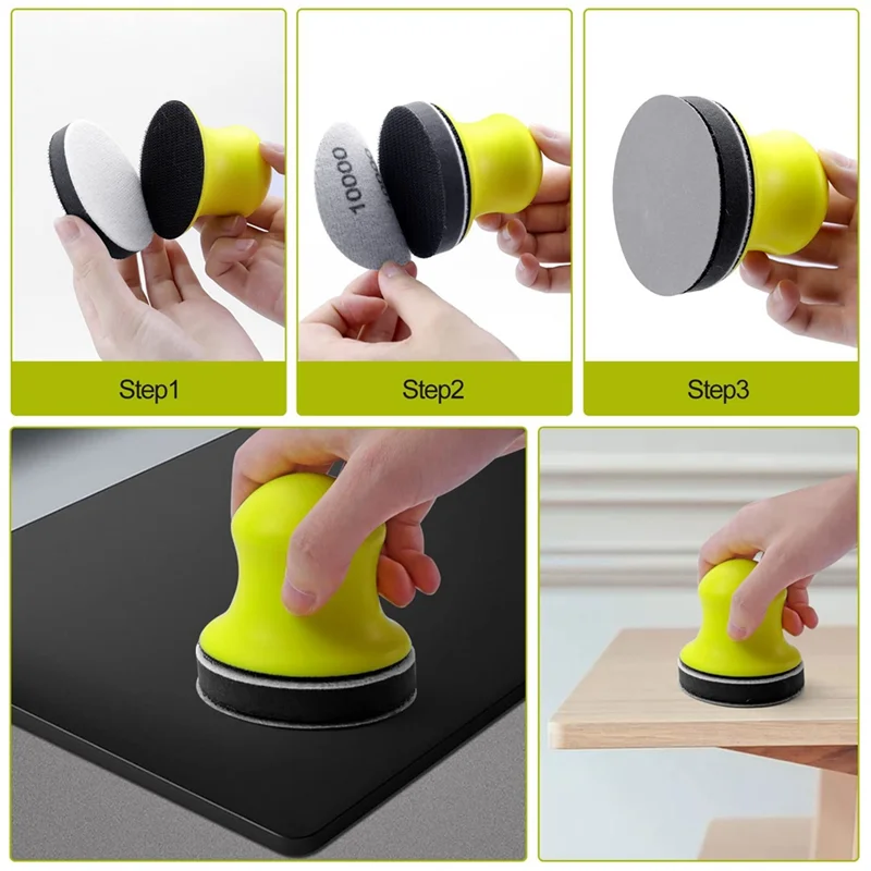 A44F-131 Szt. 3-calowe dyski szlifierskie z papierem ściernym o gradacji 60-10000, zestaw do renowacji reflektorów samochodowych do szlifowania na mokro i na sucho