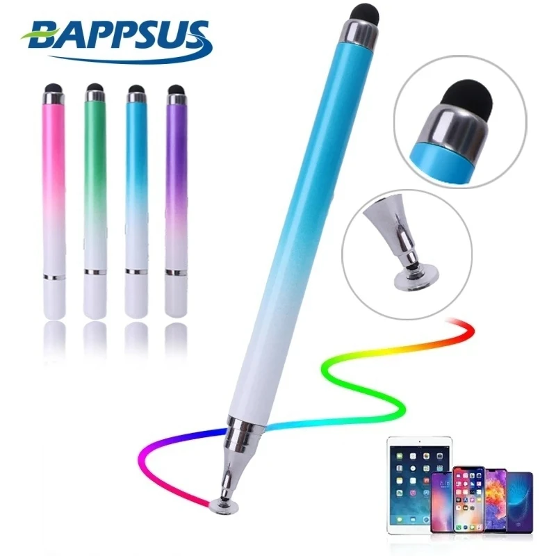 Universal 2 in 1 Stylus Pen for Smart Phone Tablet Drawing Capacitive Pencil Android Mobile Screen Touch Pen For Iphone Samsung
