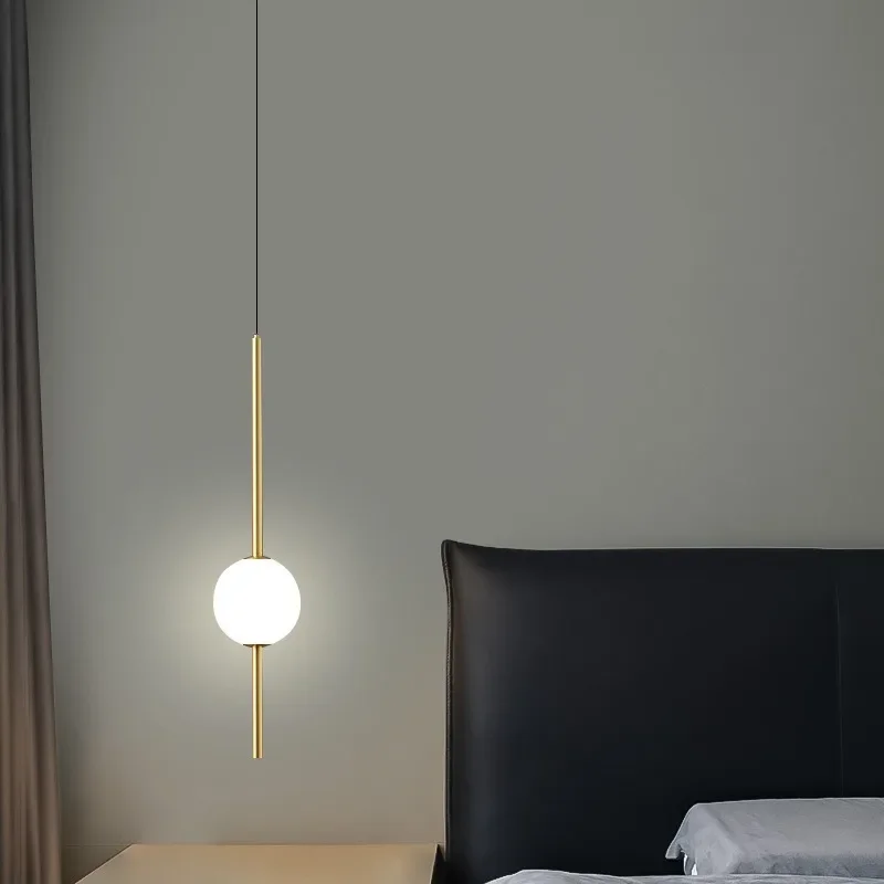 Nordic Glass Pendant Lights Dining Room Bedroom Decor Hanging Lamp Indoor Ceiling Suspension Ring Ball Chandeliers Lighting