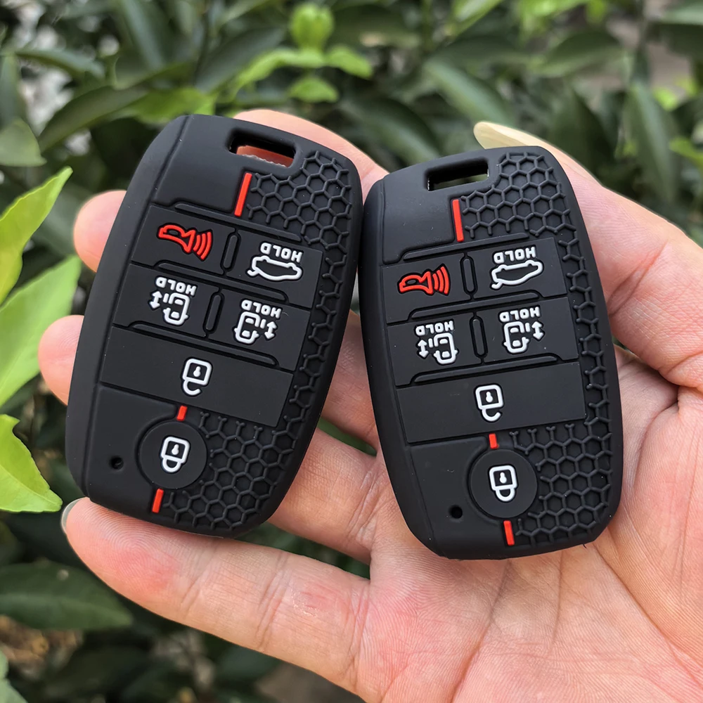 

Новый 6-кнопочный силиконовый автомобильный чехол для ключей с дистанционным управлением, чехол-брелок для Kia Sedona/Grand/Carnival/Sorento L580, коробка для аксессуаров