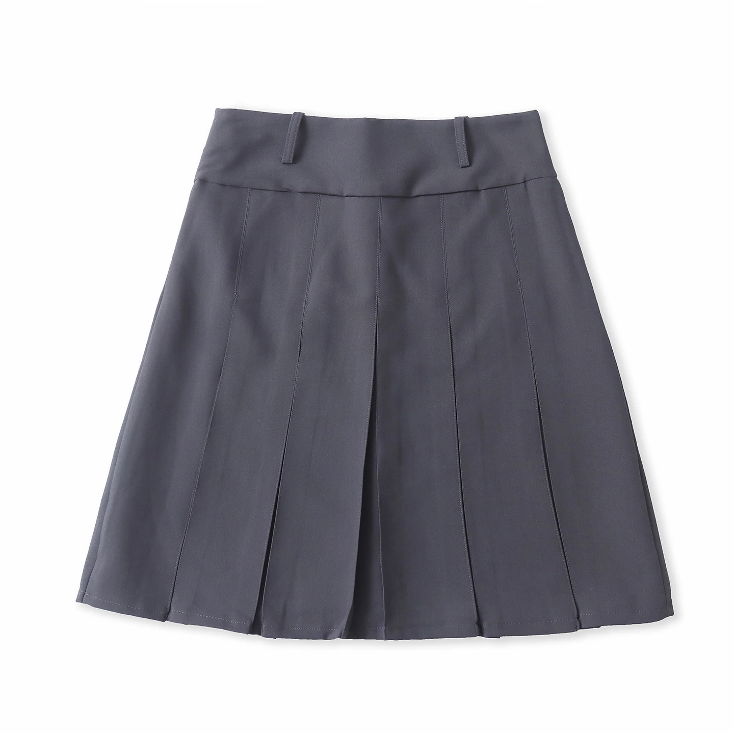 

High Waist A-Line Skirt with Side Zipper And Slit for Women Elegant Chic Summer New Style Pleated Slim Fit Midi Skirt