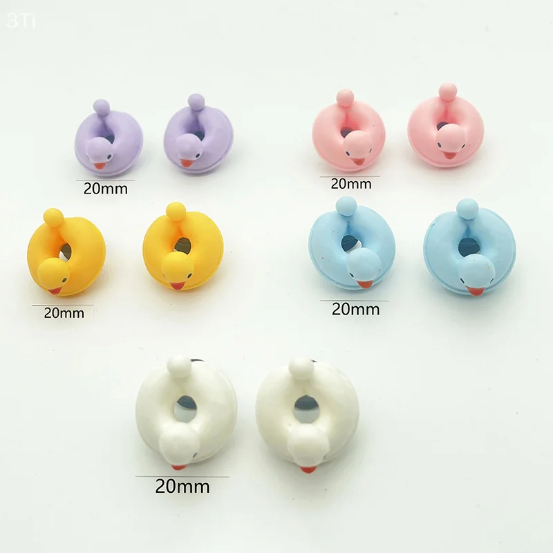 10 Pieces Little Cute Duck Shoe Buckles Removable Shoe Accessories DIY Shoe Flower Women's Beach Shoes Decorative Buckle