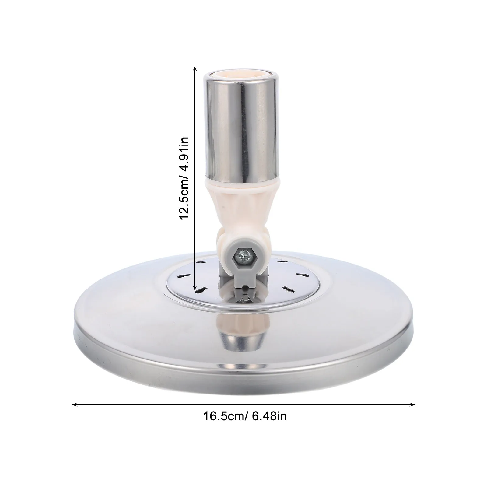 Rotating Mop Replacement Head 22Mm Round Disc Heavy Duty Stainless Steel Base Mop Attachment for Floor Cleaning