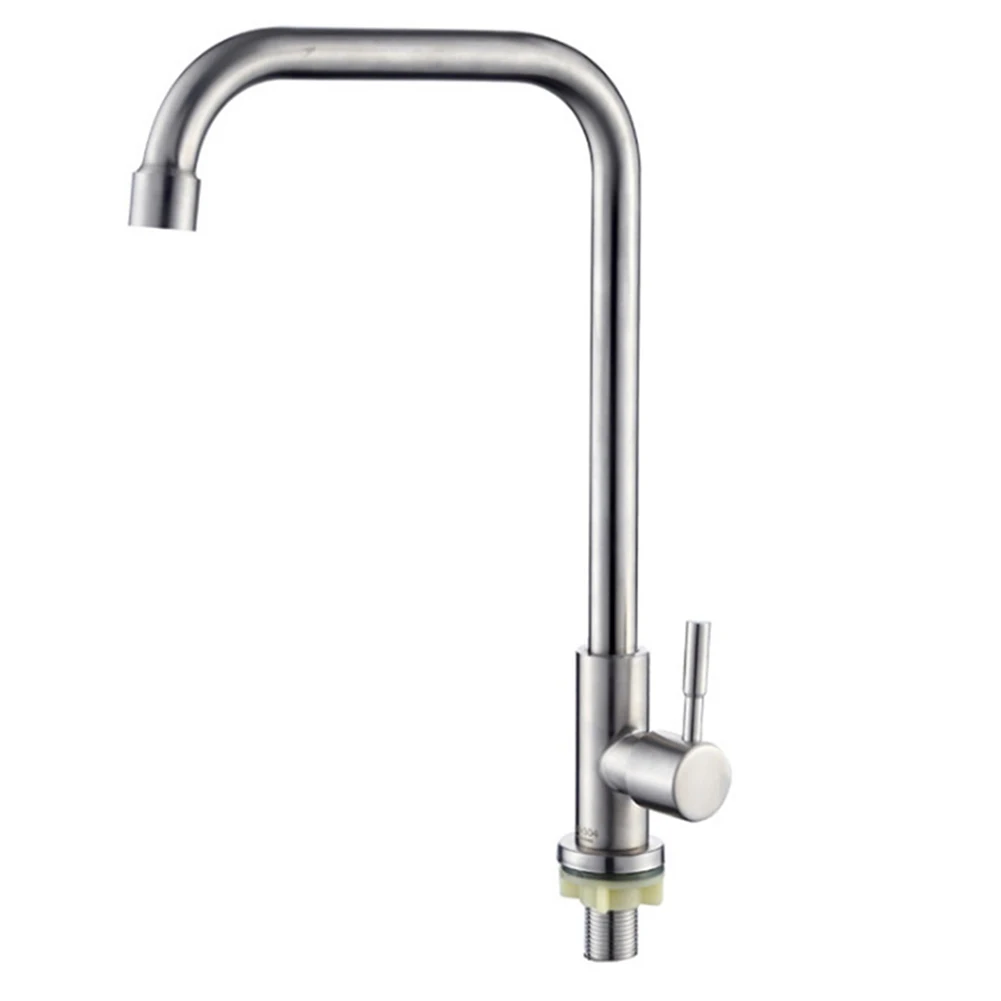 

304 Steel Faucet Single Lever Tap Energy-saving Bubbler Soft Bubble Flow Discoloration Resistant Material Stainless Steel Bar