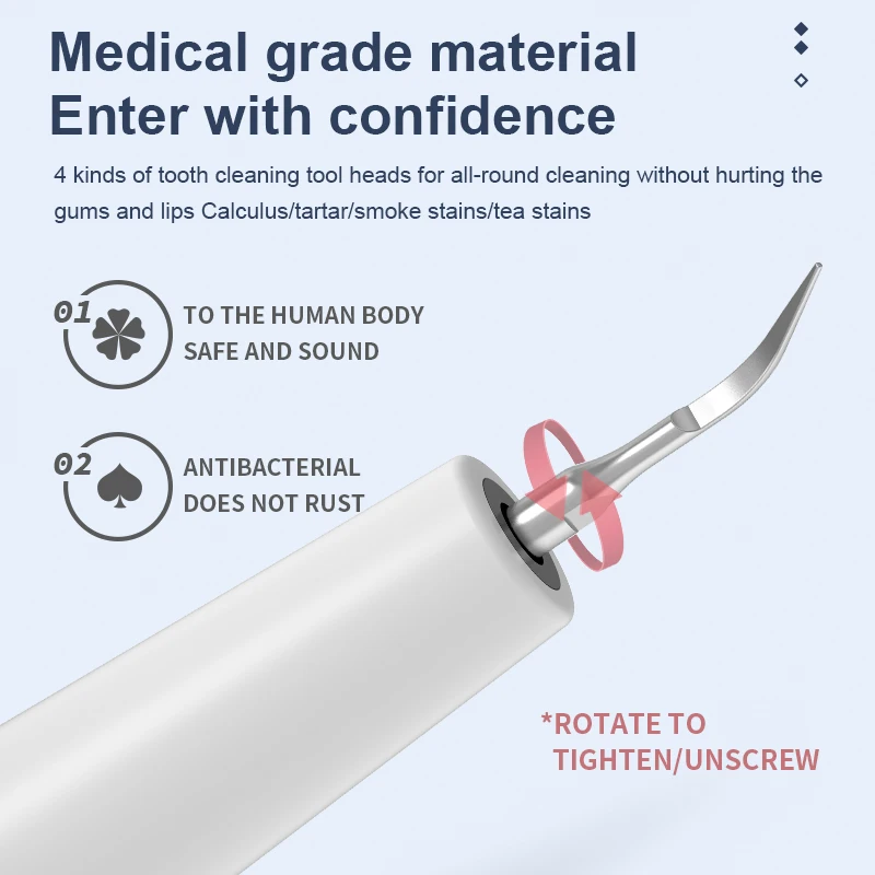 لاسلكي الترا سونيك مبيضة أسنان للأسنان الجير وصمة عار التفاضل والتكامل مزيل الكهربائية سونيك الأسنان البلاك الأنظف إزالة الحجر
